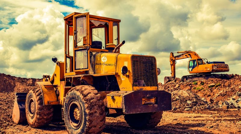 bulldozer, excavator, heavy machine